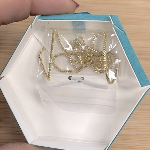 Brand New 14K Gold Plated Necklace Sparkly Rhinestone Bubble Letter Monogram “C” - Picture 8 of 13